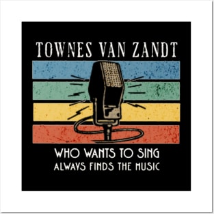 townes name / vintage microphone art Posters and Art